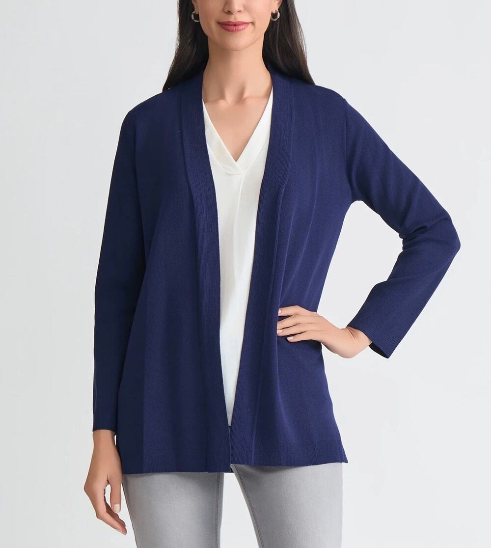 LOFT Women’s XS Navy Blue Open-Front Cardigan Sweater